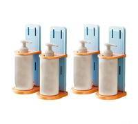 Portaoggetti retrattile per gel doccia e shampoo con altezza regolabile per ottimizzare lo spazio del bagno e mantenere gli articoli da toeletta puliti (blu)