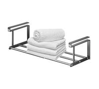 Portaoggetti sotto scaffale, telescopici, per armadio, organizer regolabile e antiscivolo, per bagno, guardaroba, cucina, armadio e dispensa