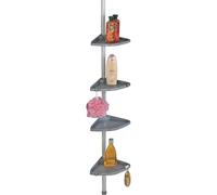 Portaoggetti telescopico doccia Wenko Compact Alluminio argento 0,78-2,75 m Argento