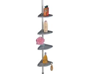 Portaoggetti telescopico doccia Wenko Compact Alluminio argento 0,78-2,75 m Argento