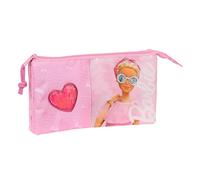 Portaoggetti Triplo Barbie Girl Rosa 22 x 12 x 3 cm
