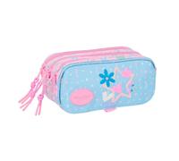 Portaoggetti Triplo BlackFit8 Smile Rosa Azzurro Chiaro 21,5 x 10 x 8 cm