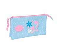 Portaoggetti Triplo BlackFit8 Smile Rosa Azzurro Chiaro 22 x 12 x 3 cm