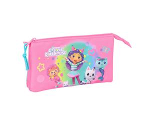 Portaoggetti Triplo Gabby's Dollhouse Confetti Rosa Turchese 22 x 12 x 3 cm