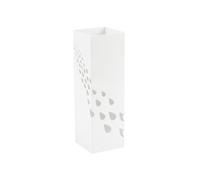 King collection, Portaombrelli, 15,5 x 15,5 x 49 cm, metallo verniciato, fantasia gocce, bianco - bianco P1817233