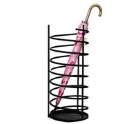 Portaombrelli alto in metallo, supporto rotondo per canne e bastoni da passeggio, elegante nizer per interni, design resistente, per casa e ufficio (bianco, 20 x 60 cm)