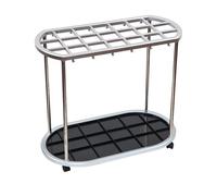 Portaombrelli commerciale moderno di grande capacità, per hotel, uffici, ombrelli commerciali con ruote (66 x 37 x 57 cm)