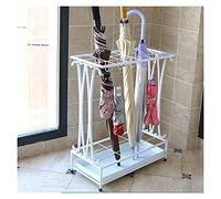 Portaombrelli commerciale per hotel, vassoio antigoccia, contiene 18-68 ombrelli bianchi, 18 fori e 10 ganci, design resistente ed elegante, perfetto per uso esterno