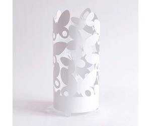 Portaombrelli composto da numerose farfalle di diverse dimensioni Butterfly in metallo, diametro 25x h 55 cm, colore Bianco Neve bianco neve