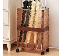 Portaombrelli con ruote mobili, supporto in plastica per interni e bastone da passeggio, ideale per uso domestico e ufficio