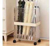 Portaombrelli con ruote mobili, supporto in plastica per interni e bastone da passeggio, ideale per uso domestico e ufficio