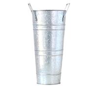 Portaombrelli, contenitore for ombrelli in metallo, realizzato in lamiera zincata, robusto e resistente, stile vintage invecchiato, adatto for ingressi e camere d'albergo.(Silver)
