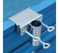 Portaombrelli da esterno con morsetto, struttura in metallo, grande portaombrelli da patio, per panchine in legno, tavoli, ringhiere