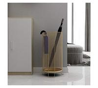 Portaombrelli da esterno in metallo con gancio e vassoio antigoccia, secchio per ombrelli salvaspazio bianco, elegante soluzione per riporre ombrelli da 26 x 60 cm, per ingresso e patio