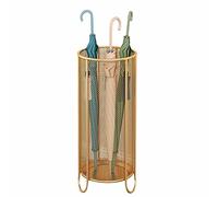 Portaombrelli da ingresso in metallo, supporto rotondo con 4 ganci, ideale per canne e bastoni da passeggio, perfetto organizer per interni per corridoio e decorazione della porta d'ingresso