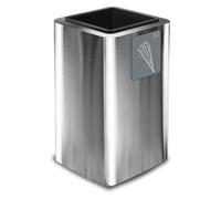 Portaombrelli da Interno 38x38xh65 cm In Acciaio Inox con Pittogramma Magnetico Argento