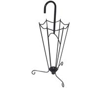 Portaombrelli da interno, esterno, Porta ombrelli per interno in ferro, 26cm x 26cm x 55 cm h, Porta ombrello vintage nero, a forma di ombrello, Con vaschetta scolapioggia, Ideale per arredo casa.