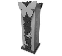 Portaombrelli design farfalle legno grigio nero