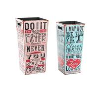 PORTAOMBRELLI DESIGN IN LEGNO SET 2 PEZZI DECORATI PORTA OMBRELLI INGRESSO