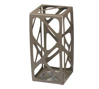 Portaombrelli in acciaio Verniciato Basket 24x24xh53 cn con vaschetta inox salvagoccia Tortora sablè