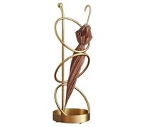 Portaombrelli in metallo all'ingresso, design circolare indipendente che può contenere bastoni da passeggio e bastoni ortopedici. Adatto for hotel, ingressi, uffici e corridoi.(Gold)