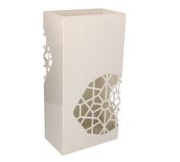 Portaombrelli in metallo bianco rettangolare cm 25x15xh50