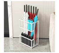 Portaombrelli In Metallo Con Vaschetta Raccogligocce, Organizzatore Portaombrelli Rettangolare Pesante, Portaombrelli Da Appoggio Di Grande Capacità, Per Casa/ingresso/ufficio(Bianco,32x20x50 cm)