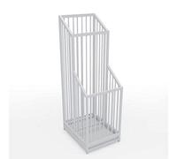 Portaombrelli in metallo con vassoio antigoccia rimovibile, supporto a doppio strato per ingresso e corridoio, contenitore decorativo per canne e bastoni da passeggio, elegante organizzazione