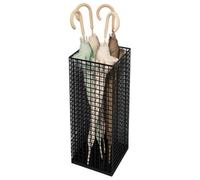 Portaombrelli in metallo - Porta antipioggia da ingresso, secchio per ombrelli resistente alla ruggine, organizer per ombrelli rettangolare di forma quadrata, grande capacità per porte