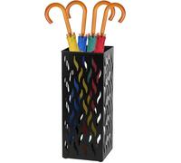 Portaombrelli in metallo scavato creativo portaombrelli autoportante, supporto per bastone da passeggio, decorazione per portico, corridoio, reception, mobili per casa, ufficio, ristorante (nero)