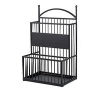 Portaombrelli in metallo, supporto per ombrelli commerciale in ferro battuto, secchiello per ombrelli per porta hotel, portaombrelli da ufficio (dimensioni: 36 x 25 x 60 cm, colore: nero)