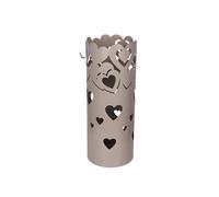 Portaombrelli in Metallo Tondo Cuore Tortora 49 cm