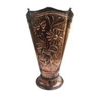 Portaombrelli in rame Fiore martellato a mano forma ovale 28,5xh48 - peso 2 kg rame anticchizzato rame