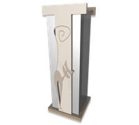 Portaombrelli moderno design gatto legno tortora