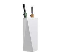 Portaombrelli moderno di grande capacità, rettangolare, in metallo, facile scarico, per ombrelli lunghi e corti, elegante decorazione per la casa (colore: bianco)