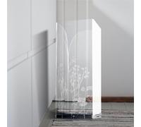 Portaombrelli Moderno in plexiglass decorazione Laser MARSIGLIA 20x50xh50 cm in vaschetta in metallo lucido trasparente