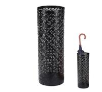 Portaombrelli per ingresso - Portabottiglie rotondo in metallo da 42 x 15 cm, design organizzativo moderno con vassoio antigoccia, soluzione di archiviazione durevole | Modello Dormitory per porta