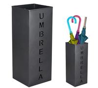 Portaombrelli per ombrelli in metallo con foro per perdite - Supporto per bastone di grande capacità, elegante porta giornali per portico, interno, bastone