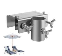 Portaombrelli per ringhiera a ponte, robusto supporto da esterno, accessorio da patio resistente alle intemperie | Supporto a morsetto facile da installare per portico, balcone, bordo piscina - Comodo