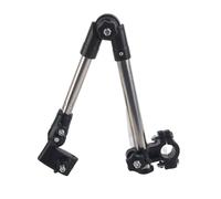 Portaombrelli per sedia regolabile in acciaio inox, parasole a 360° e parapioggia, giallo nero, misura 45 cm (Nera)