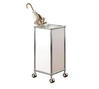 Portaombrelli portaombrelli in acciaio inox, supporto per ombrelli, decorazione per corridoio di ingresso in metallo rotabile con ruote, per casa, ufficio, supporto per ombrelli, bastoni