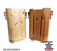 PORTAOMBRELLI PORTAOMBRELLO RUSTICO OVALE IN LEGNO CM 33X16,5X46 H