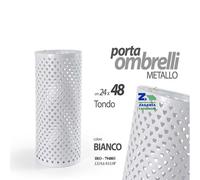 PORTAOMBRELLI PORTAOMBRELLO TONDO IN MET ALLO Cm Ø 24X48 h BIANCO STILE MODERNO