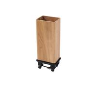 Portaombrelli quadrato in legno, stile vintage, per bastoni da passeggio e confezioni regalo, soluzione decorativa per riporre oggetti (giallo, 21 x 15 x 58 cm)