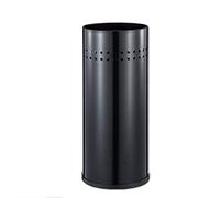 Portaombrelli rotondo in acciaio inox, autoportante, vassoio antigoccia, rimovibile, salvaspazio, decorazione per ufficio, rosso, 50 x 22 cm (nero)