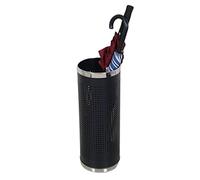 Portaombrelli rotondo in acciaio inox con spazio per bastone da passeggio, ideale per famiglia, hotel, ufficio e corridoio, di piccole dimensioni.