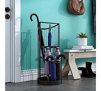 Portaombrelli salvaspazio - Design a 2 strati, 30,5 x 30,5 x 61 cm, elegante oro, nero e bianco, ideale per riporre ombrelli lunghi e corti (bianco)