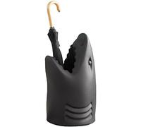 Portaombrelli Stand a Forma di Squalo, Cestino Durevole in PE, Secchio di Stoccaggio Domestico, Multicolore Opzionale (Color: Black, S: 38*