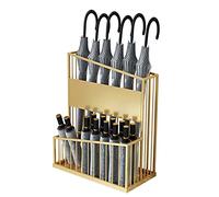 Portaombrelli Stand per Ombrelli in Metallo Commerciale - 20-32 Ombrelloni, Ingresso del Corridoio Salvaspazio con Stand Moderno Ombrello, 48x27x60cm (Color : Gold)