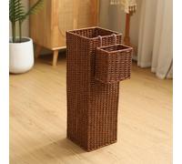 Portaombrelli Versatile E Moderno, Intrecciato, con Cestino Appeso, per